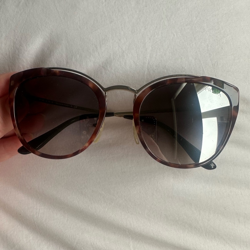 PRADA Womens Sunglasses (Mirror Lens and tortoise rim)